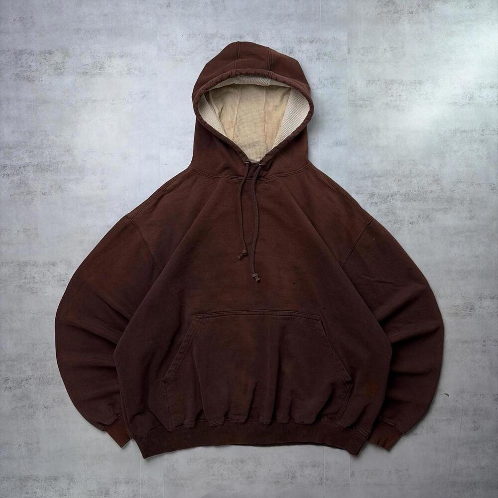 Brown Hooded Pullover Sweatshirt Hoodie
